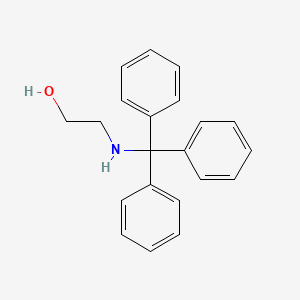 Structuur - N-Tritylethanolamine, Ethanol, 2-(tritylamino)- (8CI), 2-(Triphenylmethylamino)ethanol, 2-Tritylaminoethanol, N-(Triphenylmethyl)ethanolamine, N-Trityl-2-aminoethanol, 2-(Tritylamino)ethanol, additional blue/dry ice freight costs.