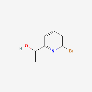 Structuur - 1-(6-Bromopyridin-2-yl)ethanol, 6-Bromo-α-methyl-2-pyridinemethanol, 1-(6-Bromopyridin-2-yl)ethanol, 1-(6-Bromo-2-pyridinyl)ethanol